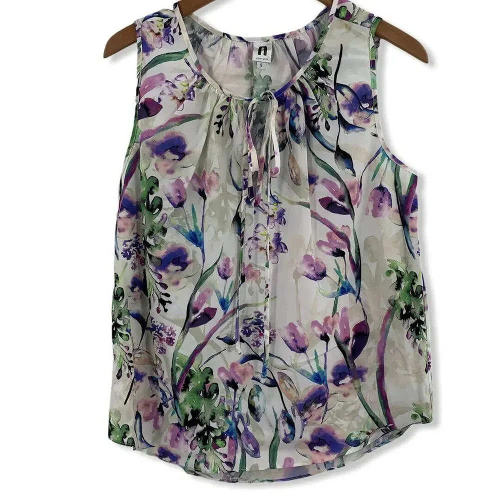 Amanda Uprichard Tulip Print Blouse New Small - Picture 1 of 4